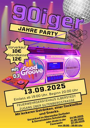 90iger Jahre Party 13.09.2025